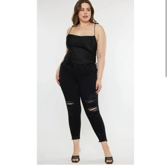 Kancan Distressed Skinny Jeans | Womens Plus Size Jeans | Size 2XL‎ - Picture 9 of 10